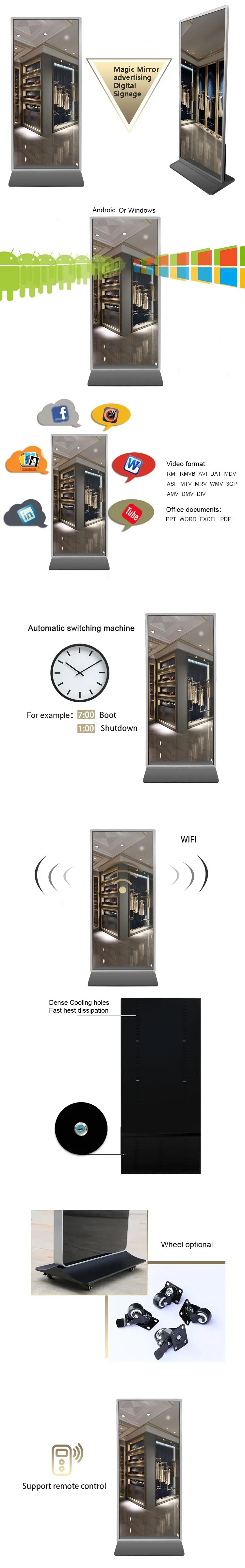 Model Number: MWE870 Magic Mirror Stand Alone Digital Signage Monitor