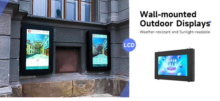 Wall Mount LCD Outdoor Digital signage totem